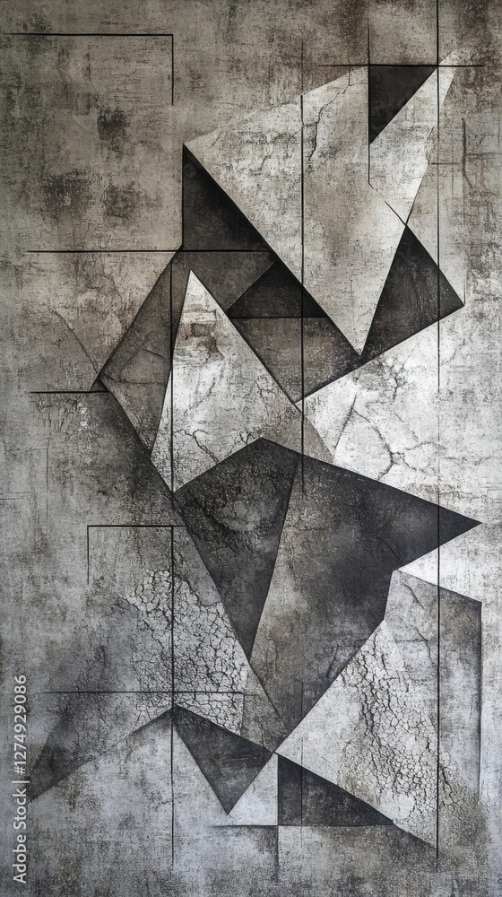 Poster geometric abstraction: a study in form and space