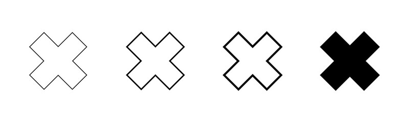 Close icon vector isolated on white background. Delete icon. remove, cancel, exit symbol