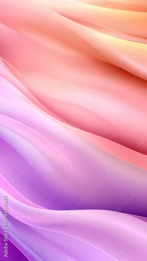 Poster elegant gradient waves in soft pastel colors featuring smooth transitions and fluid motion perfect f