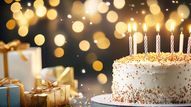 Cake for birthday parties card making background