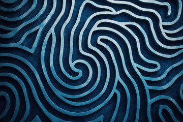 Abstract Blue Metallic Swirls