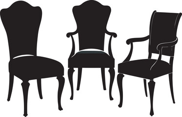 Elegant Chair Silhouette Minimalistic Furniture Design