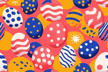 Festive Easter eggs pattern background for holiday decorations and festive designs
