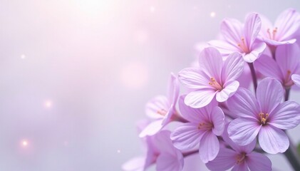 Soft lavender petals unfolding on a delicate white background, floral, pastel