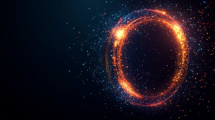 Glowing shield icon surrounded by digital particles, symbolizing robust data protection in a digital world.