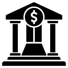 Financial Production Partners Icon, Symbol, Glyph Black