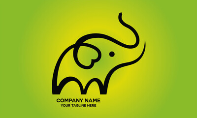 elephant outline illustration