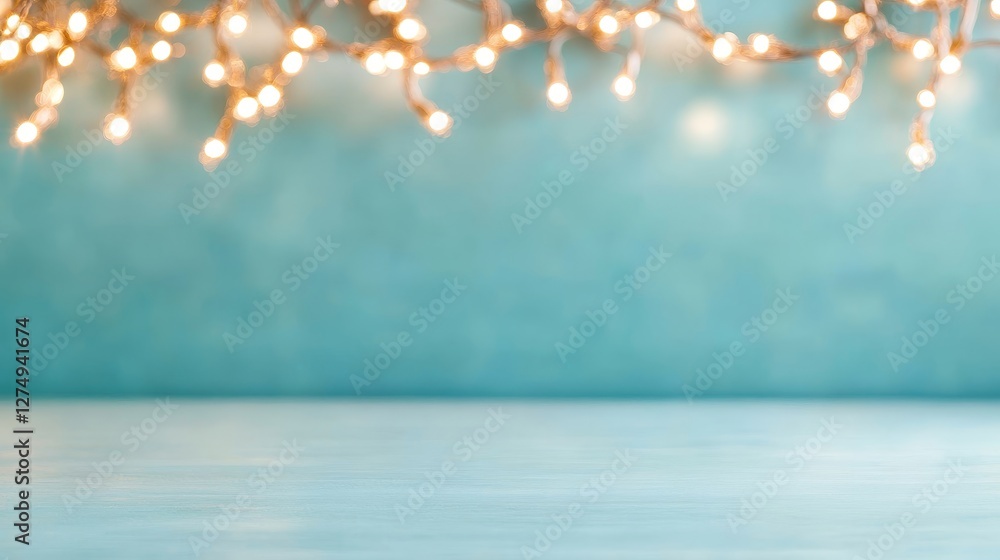Poster blurred twinkling lights with beautiful bokeh effect on a soft background