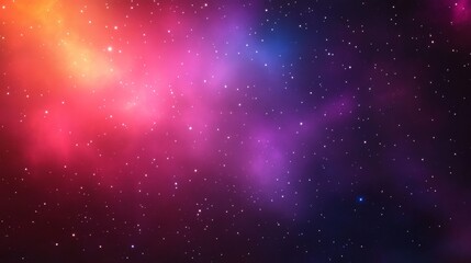 Naklejka premium Blurred Starry Night Sky with Colorful Cosmic Background