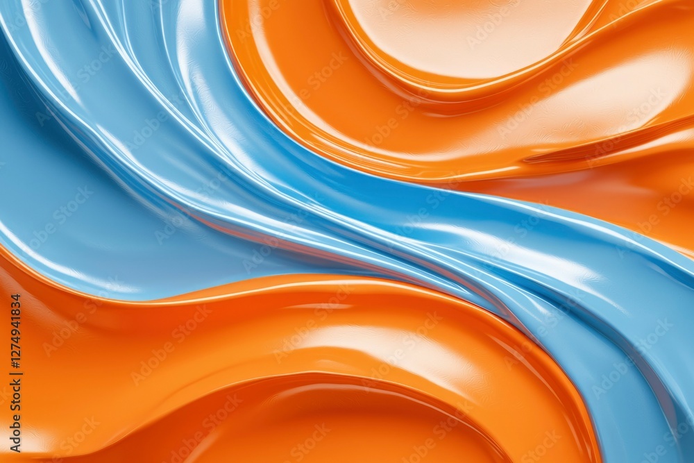Poster abstract design of flowing colors, dynamic texture, vibrant. possible use digital background
