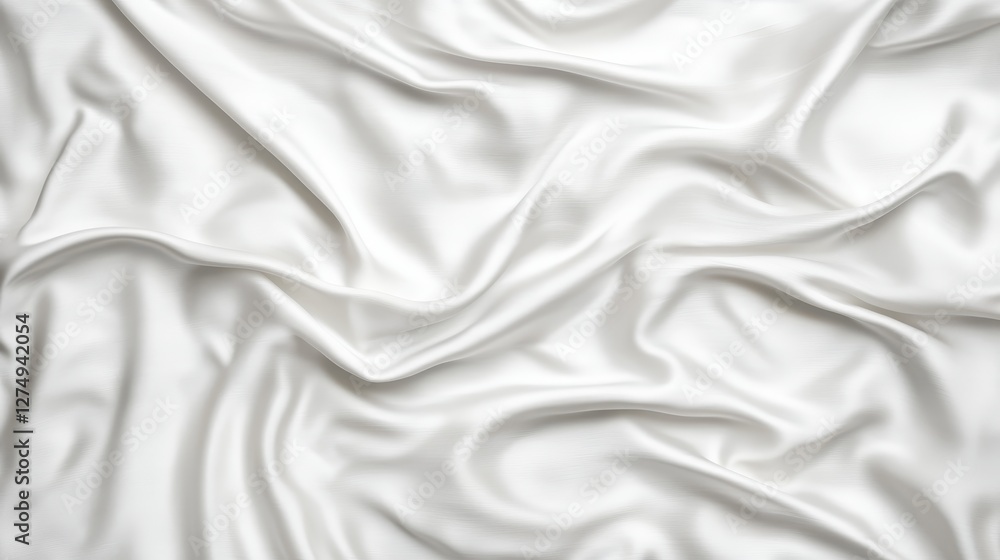 Poster Elegant White Fabric Texture for Professional Display and Design Uses