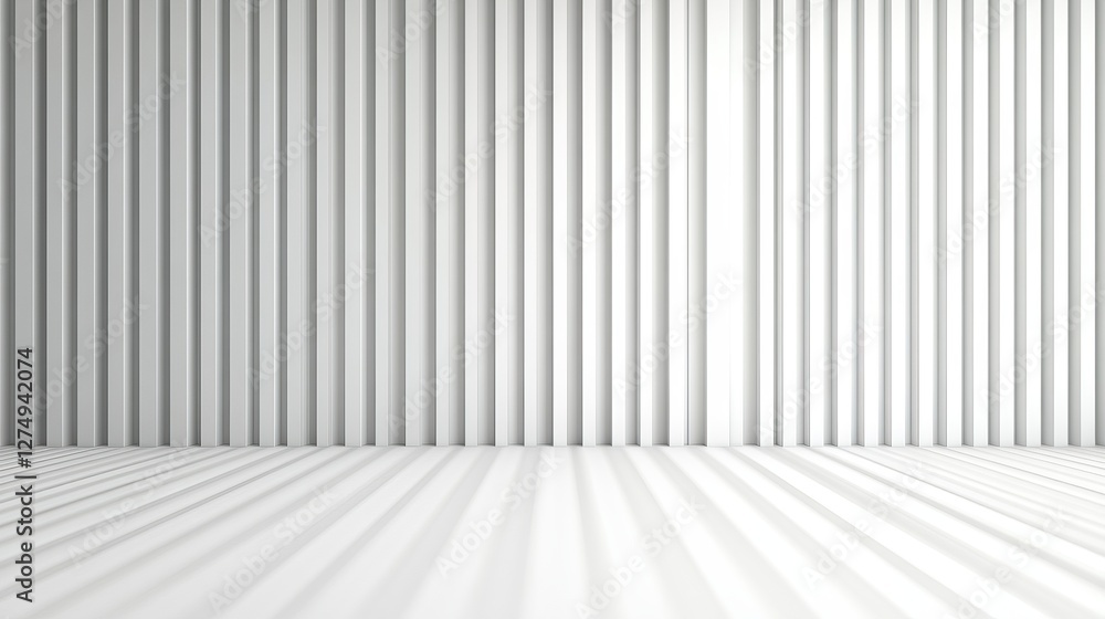 Poster softly textured white field with subtle vertical stripes and shadows