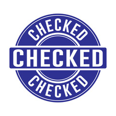 Checked Stamp Graphic design vector element