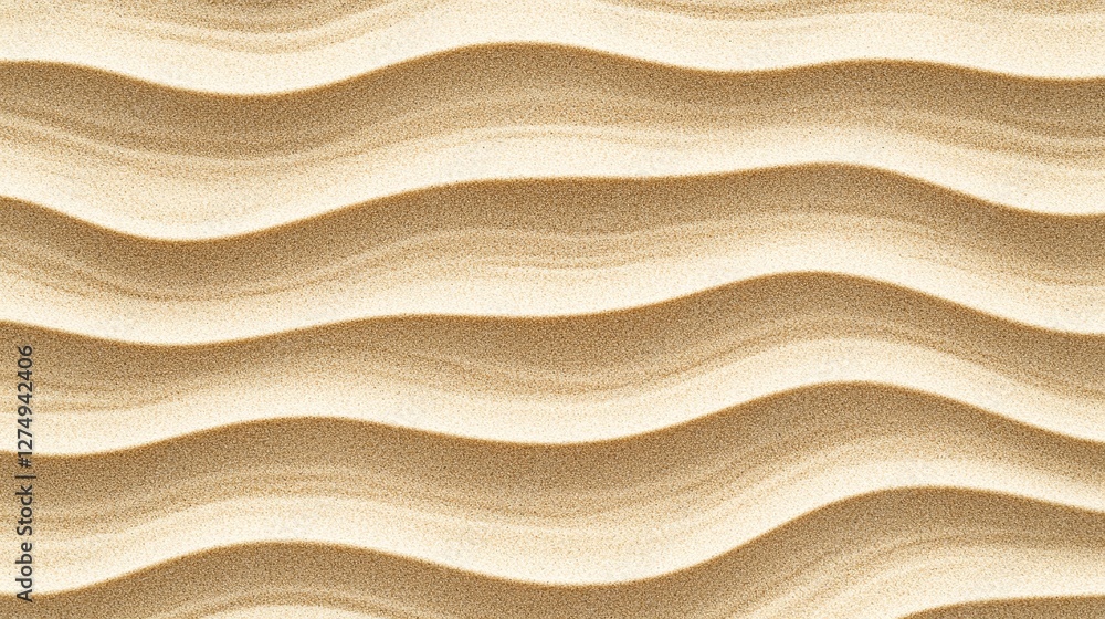 Aufkleber rippled sand texture created in nature with soft waves and lines