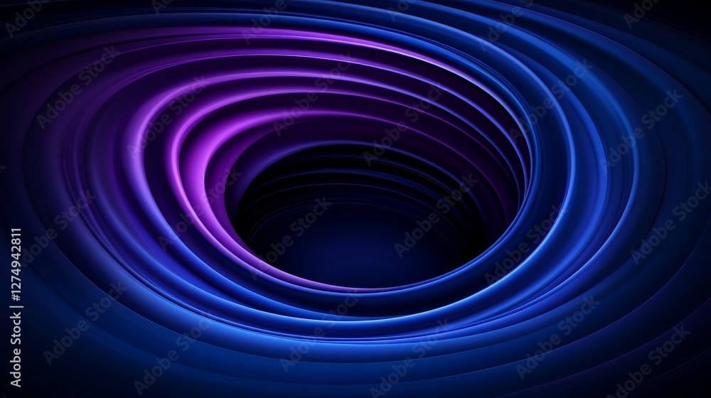 Poster swirling vortex of deep blues and purples creating a stunning visual effect