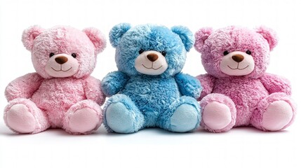 Adorable Plush Teddy Bears  Pink  Blue  Baby Shower  Toys