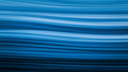 Blurred Ocean Waves in Water Creating Beautiful Patterns of Blue Tones