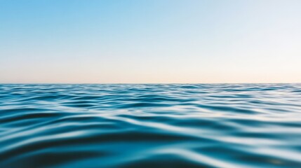 Obraz premium Tranquil Scene of Rippling Water Merging with Gentle Ocean Waves