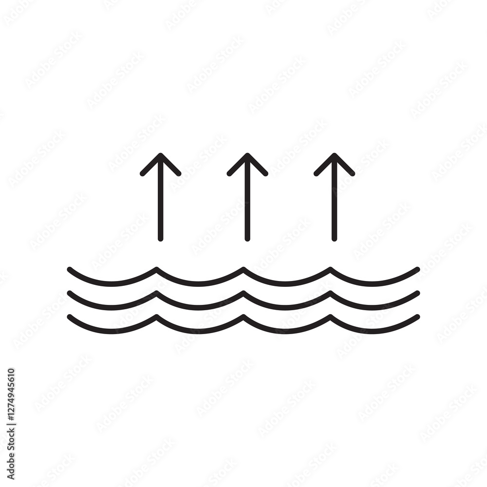Poster 'evaporation icon line vector simple illustration for web and app..eps