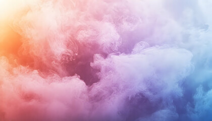Abstract pastel colored smoke swirls, dreamy background ideal for design projects, websites, or presentations.
