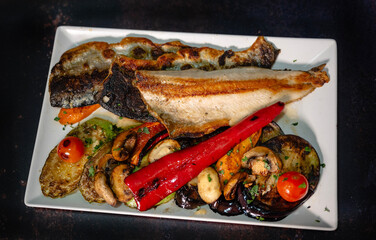 Lebanese cuisine, fish filet and oriental flavor