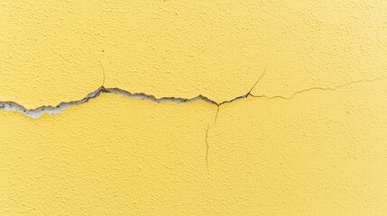 Obraz premium A close-up of a cracked yellow wall, highlighting texture and imperfections.