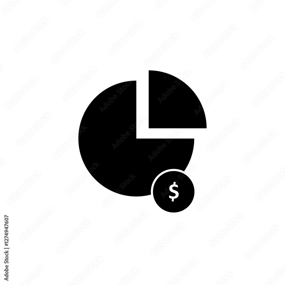 Poster market share icon, vector simple illustration for web and app..eps