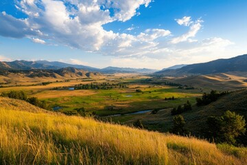 Obraz premium Scenic Valley View at Sunset
