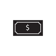 Money icon Vector, simple flat black trendy style illustration for web and app..eps
