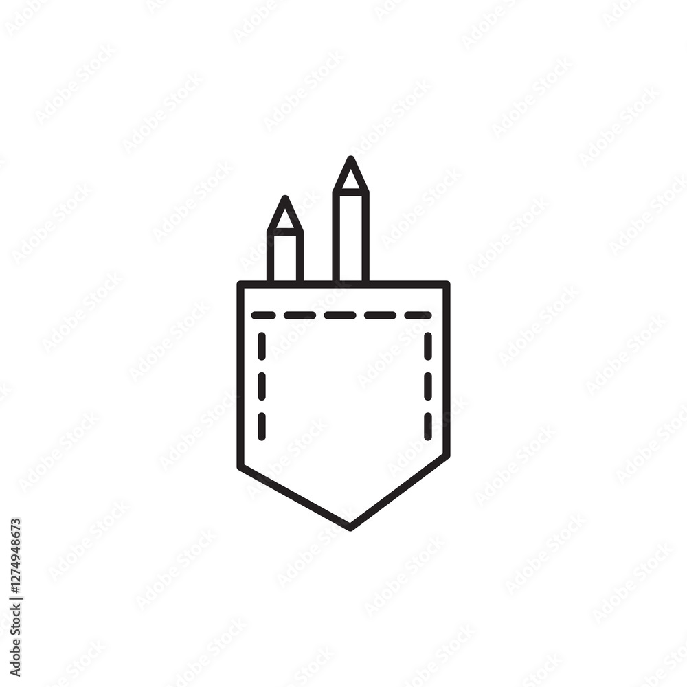 Poster pocket icon, vector simple linear illustration for web and app..eps