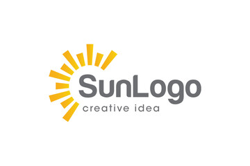 Creative Sun Logo Design Template