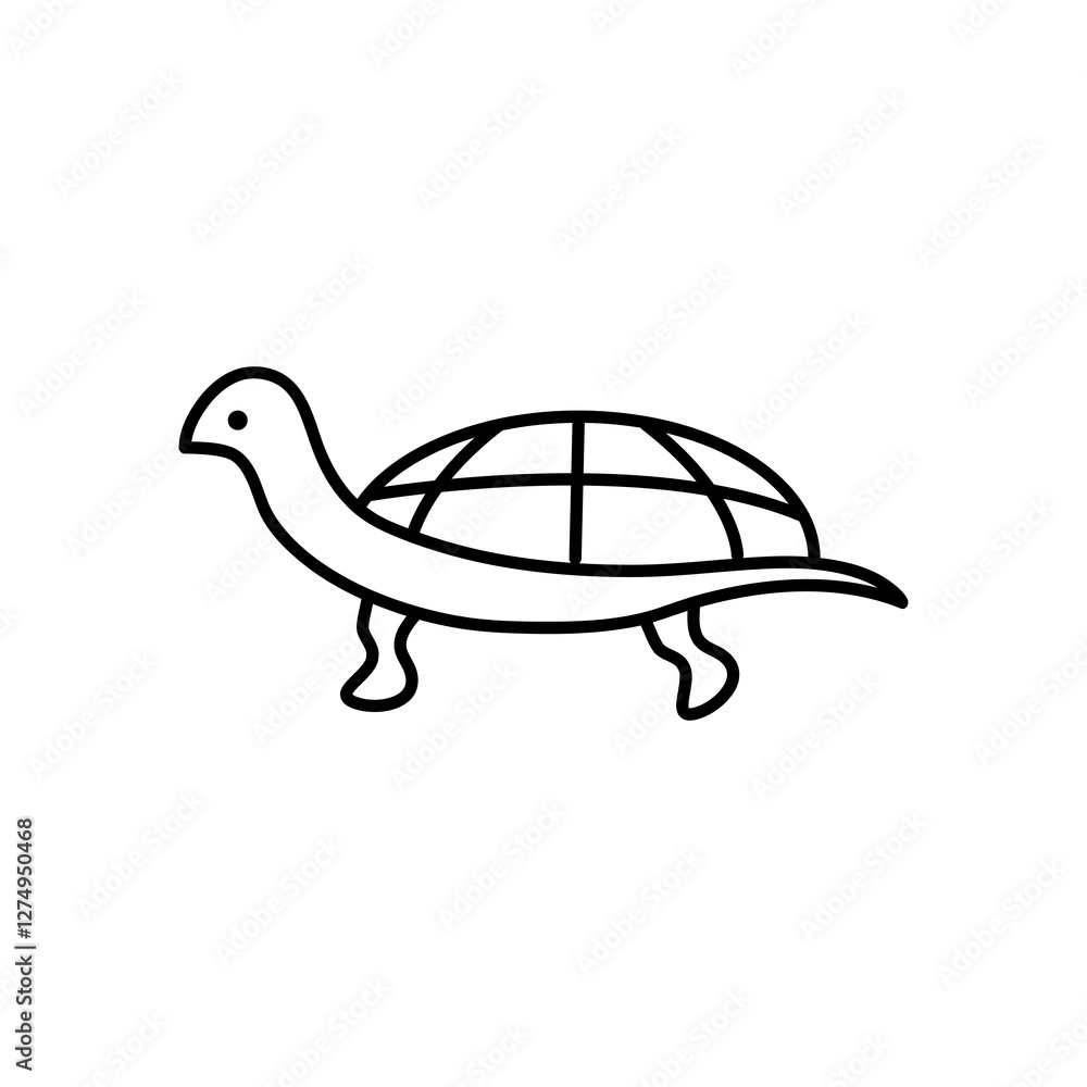 Poster Tortoise icon, vector simple linear illustration for web and app..eps
