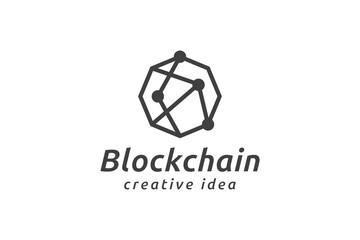 Creative Blockchain Technology Logo Design Template