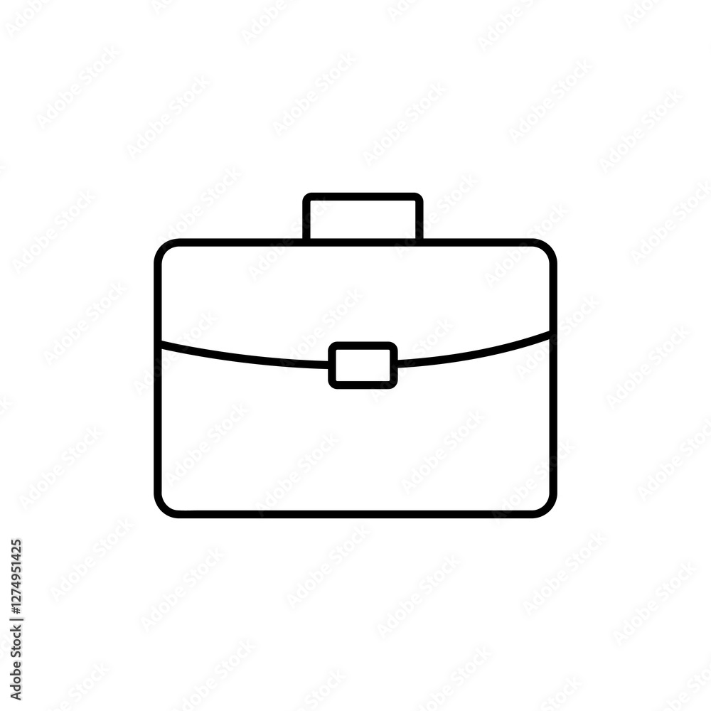 Poster briefcase icon thin line, simple illustration for web and app..eps