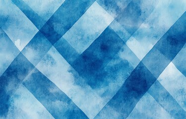 Abstract blue watercolor diagonal stripes texture background for design