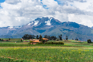 Naklejka premium landscapes of the sacred valley in cusco peru