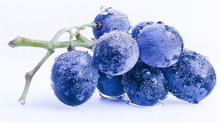 Juicy Dew Covered Grapes  Fresh Fruit Bunch  Vineyard Harvest  Healthy Snack  Food Photogr
