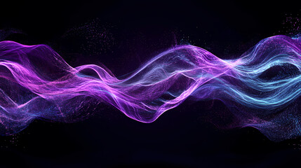 Abstract Wave Light Effect in Purple and Blue