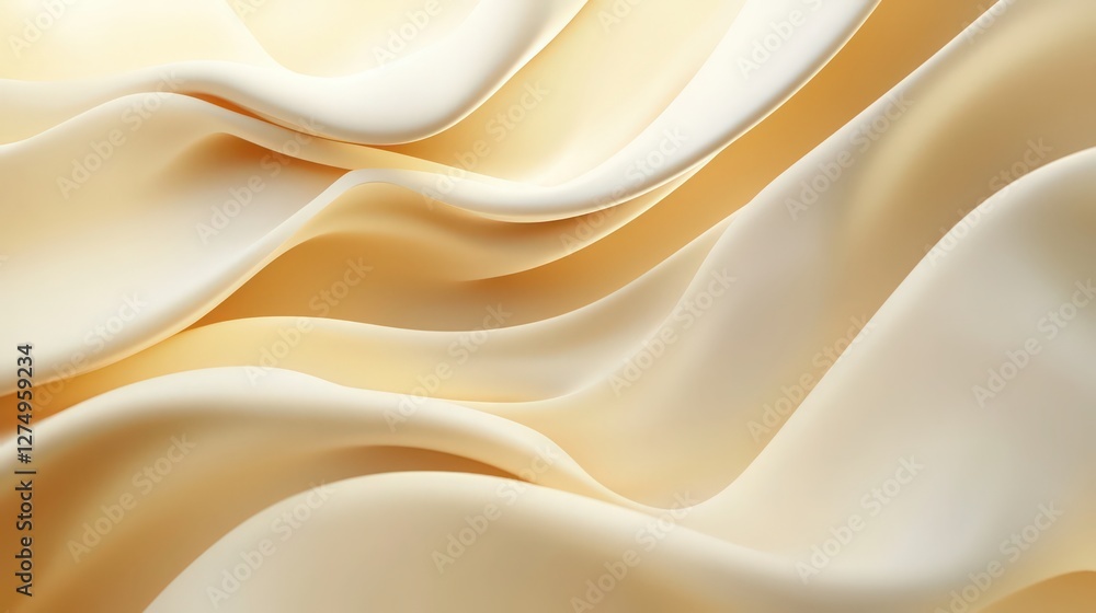 Poster elegant cream waves: abstract background with subtle light and shadow