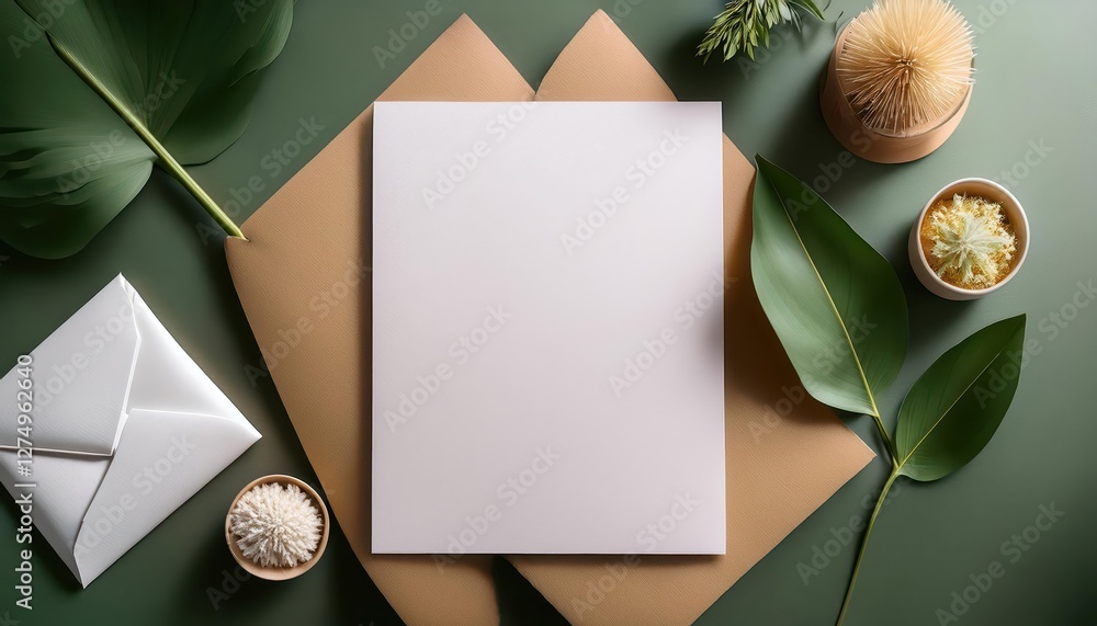 Poster editable flat lay paper mockup with highquality copy space image a versatile design inspiration for 