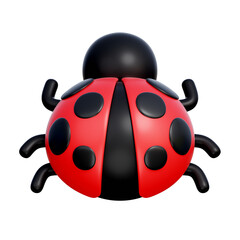 Ladybug, Science Biology, 3d rendering.