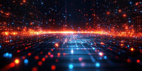 Fototapeta premium Wallpaper graphics Digital network images and bokeh