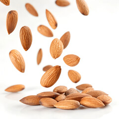 Fototapeta premium almonds isolated on white