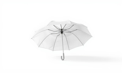 stylish white umbrella with sleek design, perfect for showcasing branding or artwork. Ideal for promotional use or as mockup in design projects