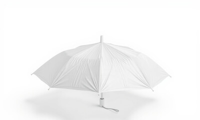 white umbrella mockup with simple design, perfect for showcasing branding or promotional materials. Ideal for outdoor events or product displays