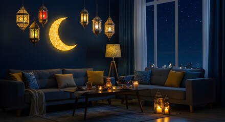Ramadan Kareem room interior background