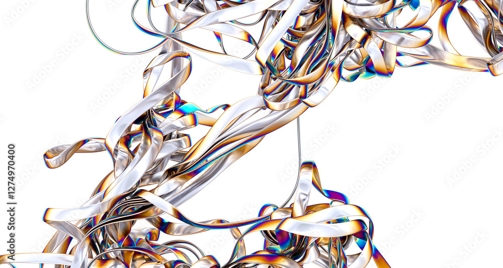 Poster chromatic fusion: where colors converge in a 3d background