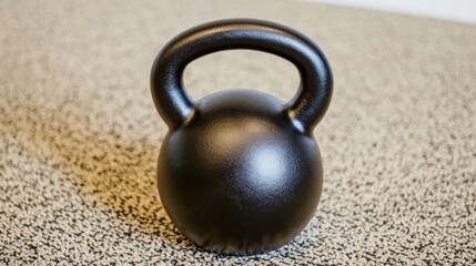 Fototapeta premium Kettlebell lifting action gym fitness equipment indoor setting ground level view strength training concept for maximum workout efficiency