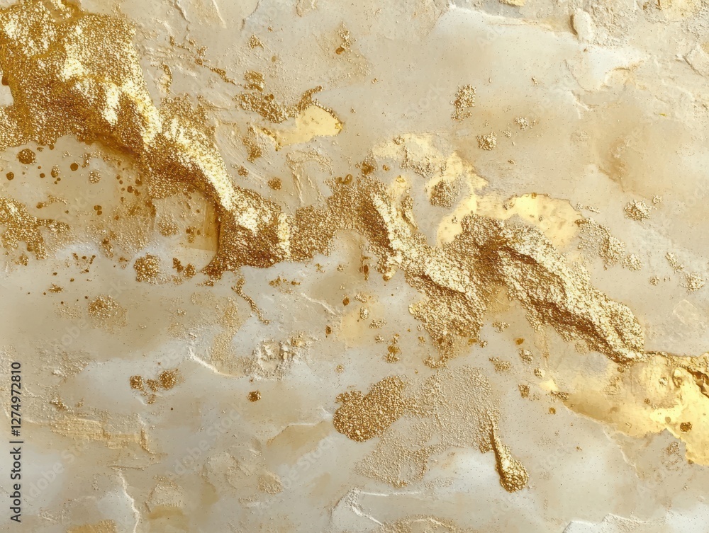 Poster abstract background featuring gold texture with splashes and patterns showcasing luxury, elegance, a
