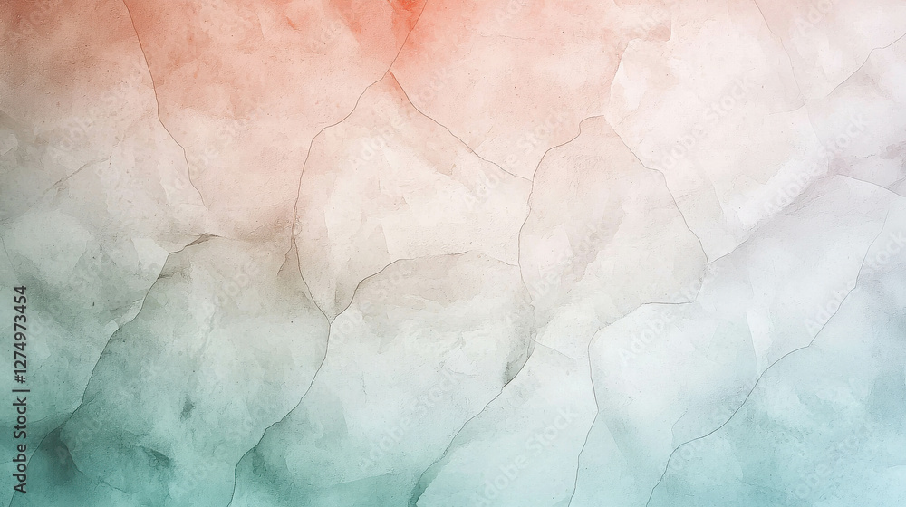 Poster dreamlike abstract expression of soft fluid textures in warm and cool tones